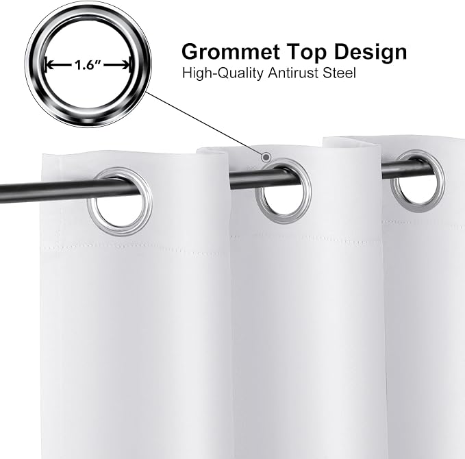 ChrisDowa Room Divider Curtain 84 Inches Long, Wide Blackout Sliding Door - Image 3