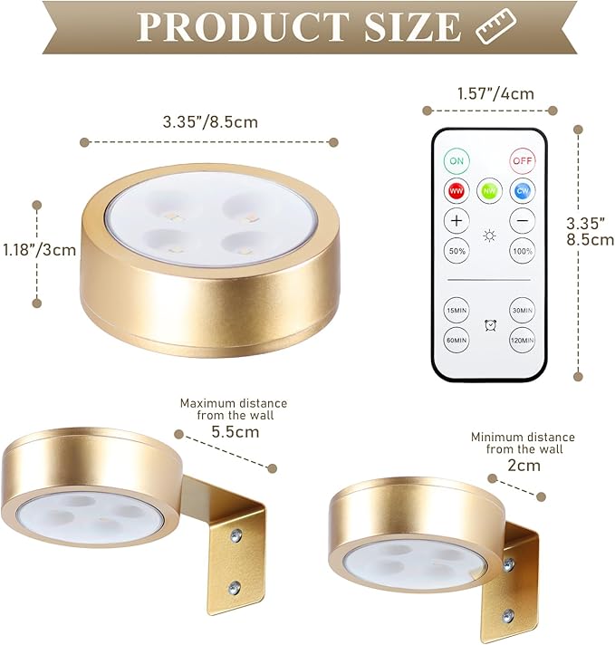 KELUOLY 4-Pack Picture Light Battery Operated Painting Lights - Image 4