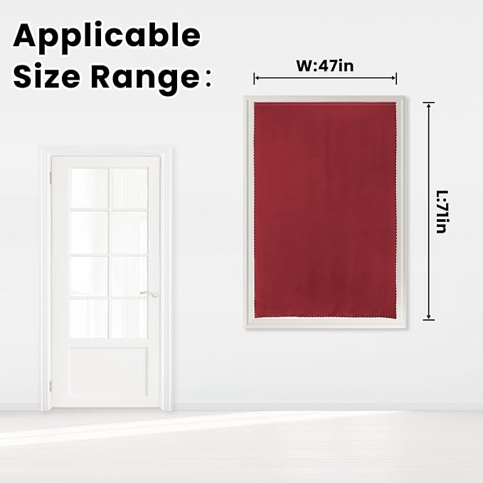 Self Adhesive Curtains, Stick Curtain Blackout Shades Window Cover Curtains - Image 7