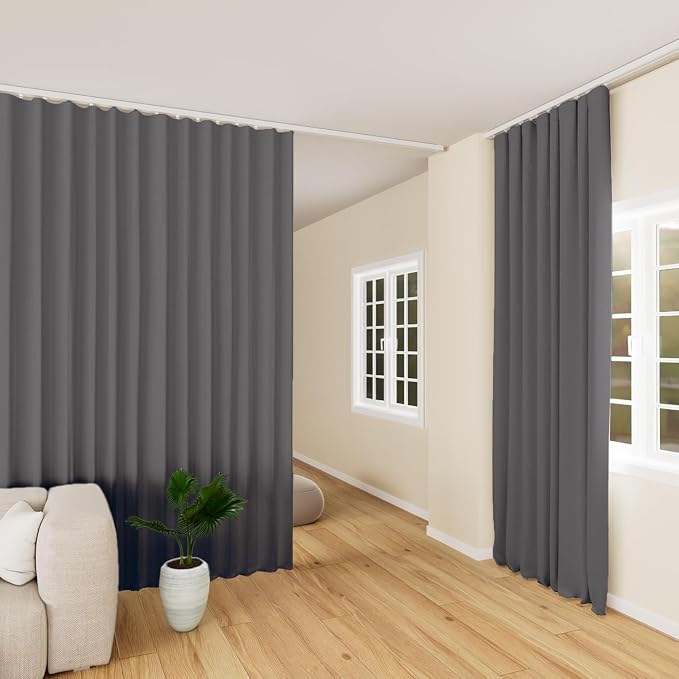 Hoeflife Room Divider Curtains Blackout Floor to Ceiling Curtain - Image 6