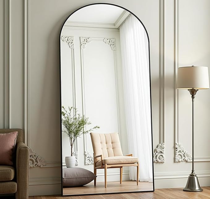 Prywot Arched Full Length Mirror, Modern Full Body Mirrors - Image 8