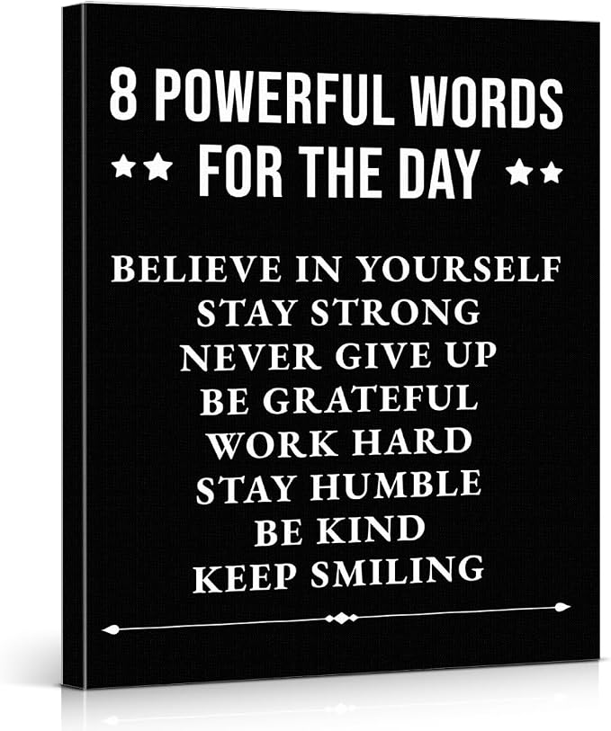 Inspirational Wall Decor, Motivational Canvas Painting Wall Art by VAHATAN