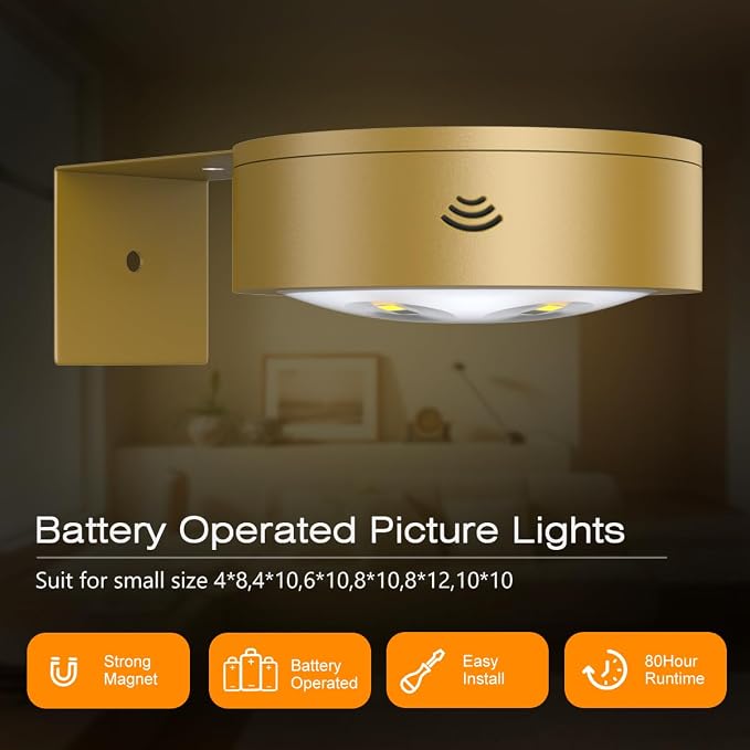 3Pack Picture Light Battery Operated Painting Lights - Image 9