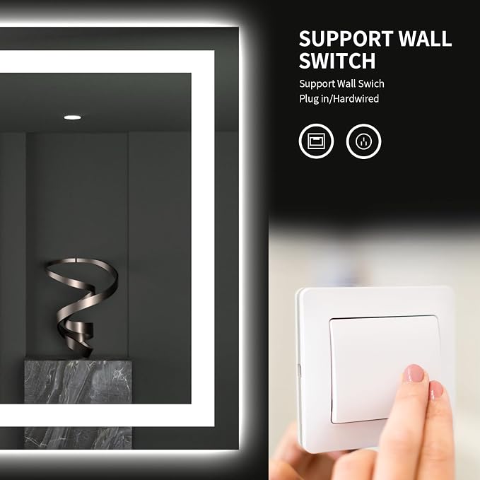 LOAAO 24"X30" LED Bathroom Mirror - Image 7