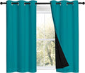 NICETOWN Peacock Teal 100% Blackout Curtains 45 inches Long, 2 Thick Layers by NICETOWN