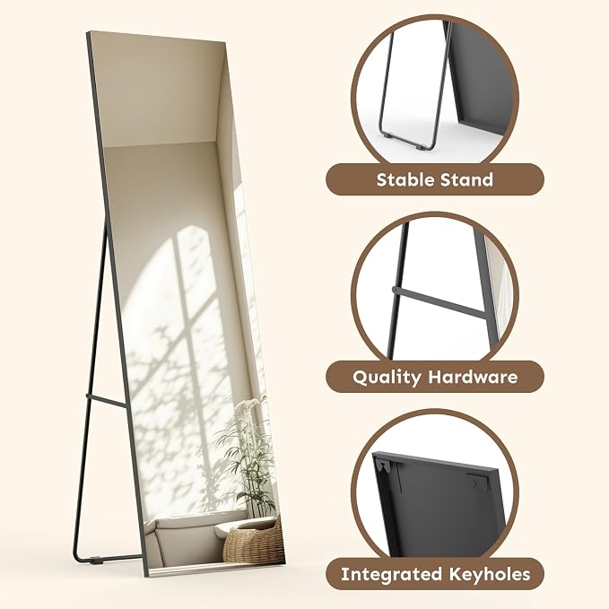 Kosmonia 58x18 Frameless Full Length Silver Coating Mirror w/Distortion Free - Image 8