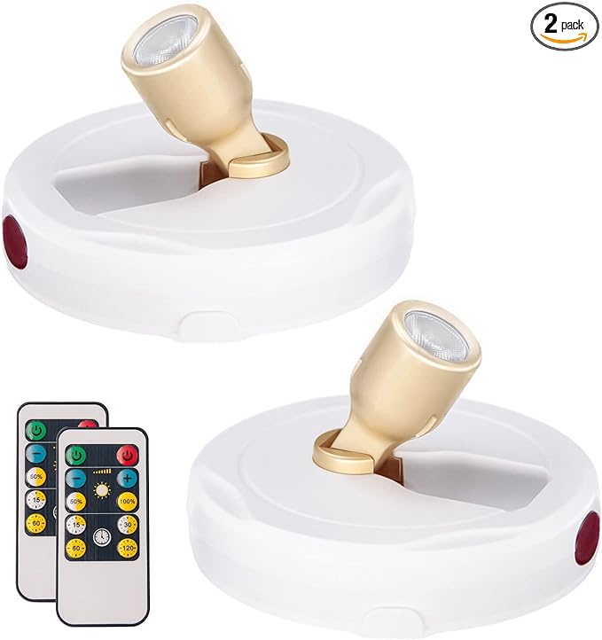 HAMVIDNE LED Spotlight, Battery Powered Picture Lights, Uplighting Indoor by HAMVIDNE