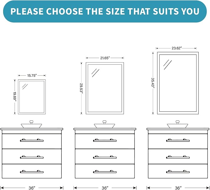 White Wood Effect Framed Wall Mirror, 24x36 Rectangle Mirror, Anti-desilvering - Image 9