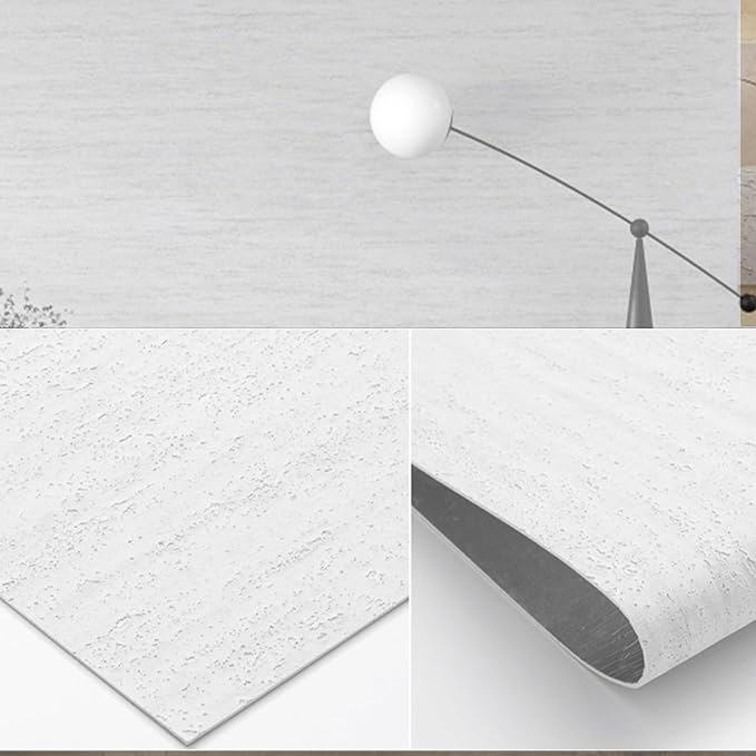 3D Wall Panels Peel and Stick – 23.82"x110" PVC Faux Travertine Texture by NAMAII