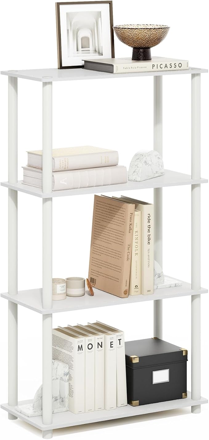 Furinno Turn-N-Tube Storage Shelves Set of 2, 3-Tier Book Shelf, Corner Shelf - Image 4