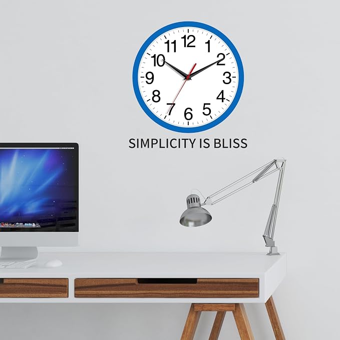 Rohioue Wall Clock Modern 8 Inch Battery Operated Silent Non Ticking Small - Image 6
