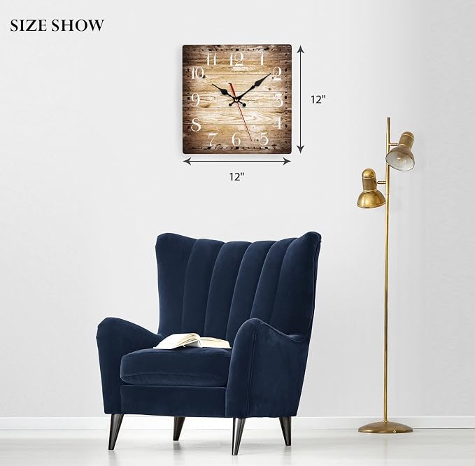 ArtSocket Wooden Wall Clock Silent Non-Ticking - Image 4
