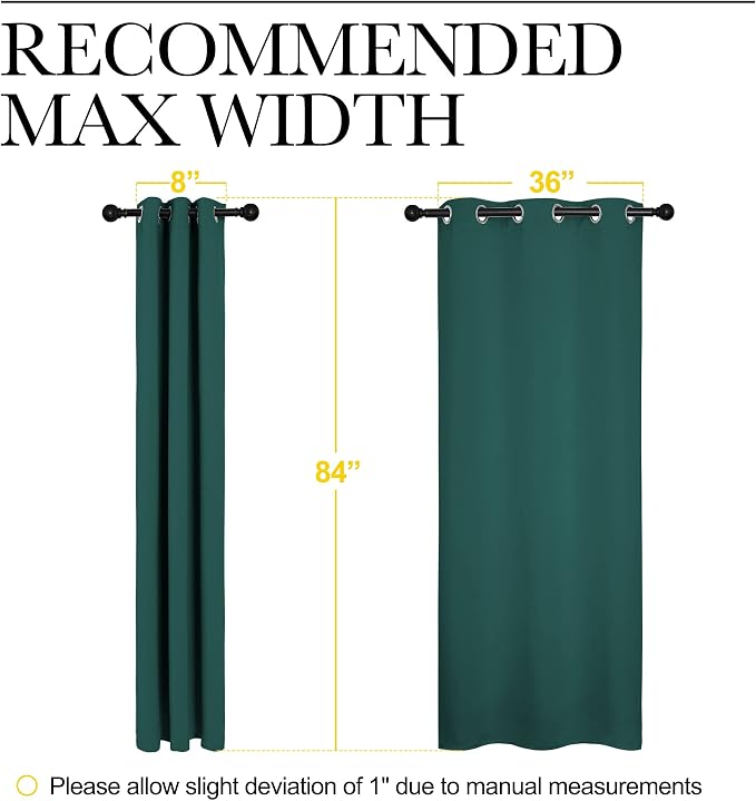 NICETOWN Christmas Thermal Insulated Solid Grommet Blackout Curtains/Drape - Image 6