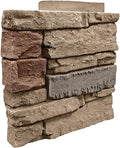 GenStone Faux Stacked Stone Left Corner Panel 12.5" x 11.25" in Desert Sunrise by GenStone