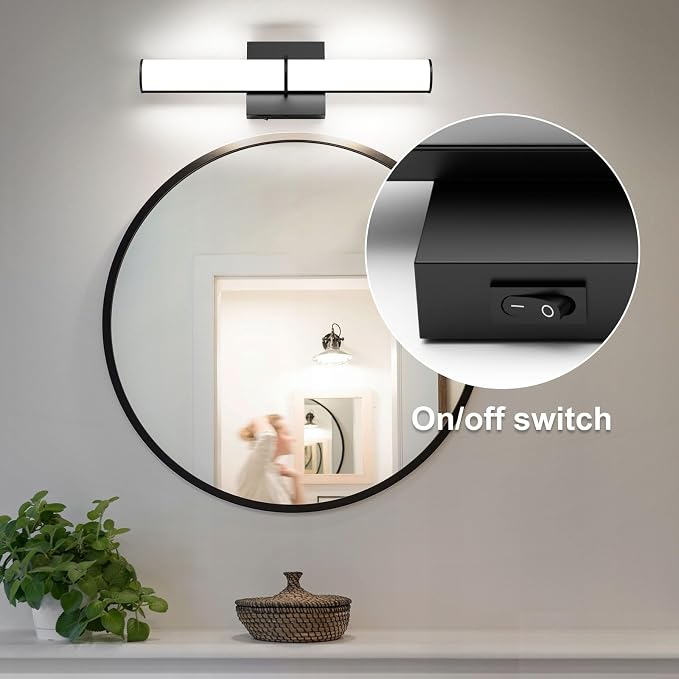 OOWOLF 17.3Inch Modern Black Vanity Light Fixture - Image 8