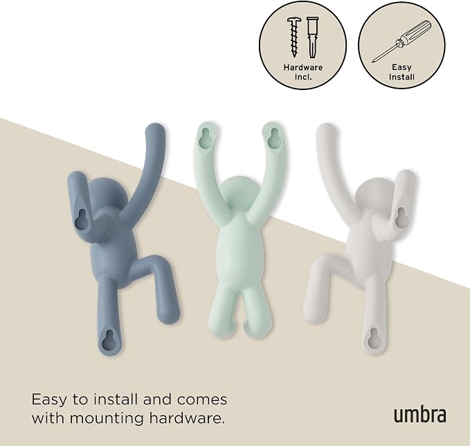 Umbra Buddy Wall Hooks – Decorative Wall Mounted Coat Hooks - Image 6