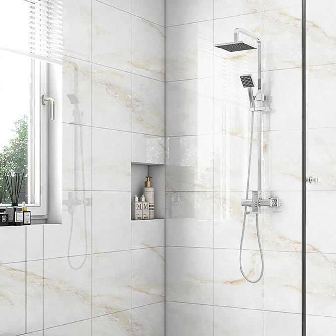 Chejiaye 10pcs Marble Peel and Stick Backsplash Waterproof Washroom Wall Panels - Image 9