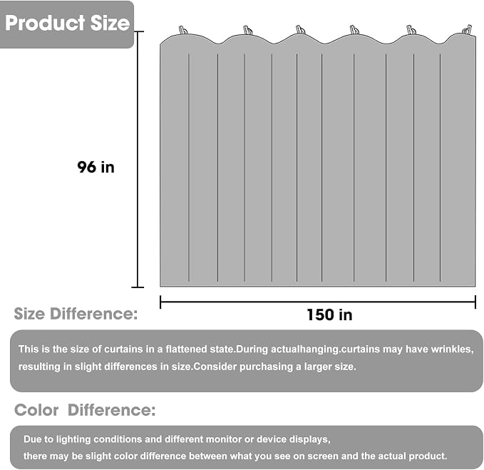 Room Divider Blackout Curtain Track Curtains Wall Dividers Panels Screen - Image 2
