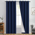 Yakamok 100% Blackout Curtain Panels 84 inches Cold and Light Blocking Drapes by Yakamok
