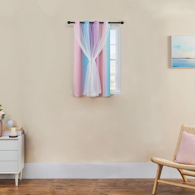 XiDi Purple Curtains for Bedroom, Curtain for Kids Room by Addsomecolortolife