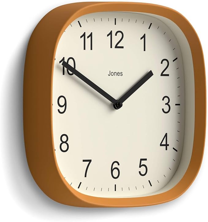 JONES CLOCKS® Sprite wall Clock | Modern Retro Rounded Square Clock | 10 inch | - Image 2