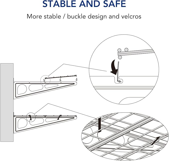 FLEXIMOUNTS Garage Wall Shelving, Includes 8 Bike Hooks, Wall Shelf Garage - Image 6