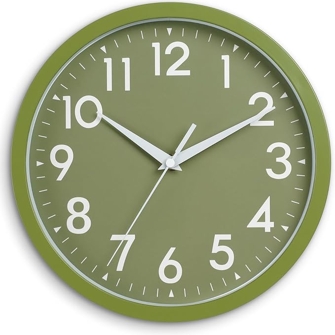 DAXSMY Wall Clock Small Analog 8 Inch Silent Non Ticking Battery Operated by DAXSMY