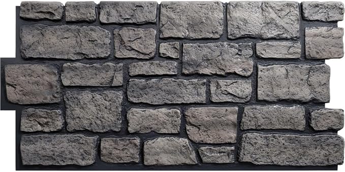 EverStone Cobblestone Faux Stone Panel, Lunar Color by EkenaMillwork