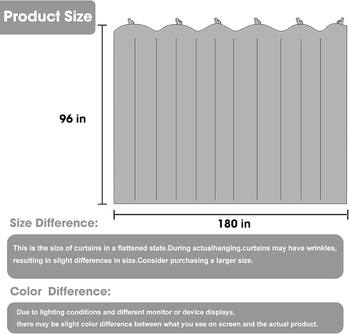 Room Divider Blackout Curtain Track Curtains Wall Dividers Panels Screen - Image 6