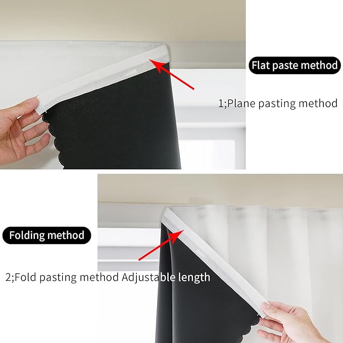 AJAZZ self Adhesive Portable 100% Blackout Curtains Simple and Easy to - Image 4