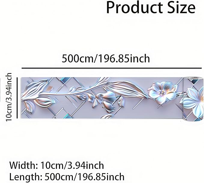 HOMETITUTE Wallpaper Border 4x196 Inch Peel and Stick PVC Wall Border Wallpaper - Image 4