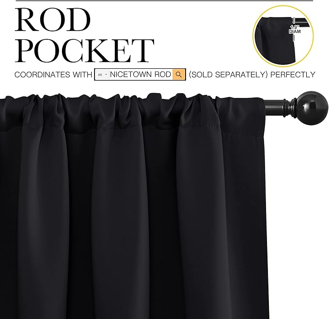 NICETOWN Black Out Curtain Panels - Image 3