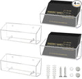 4 Pack Acrylic Business Card Holder, Wall Mount Name Card Holder, Office by Bershaker