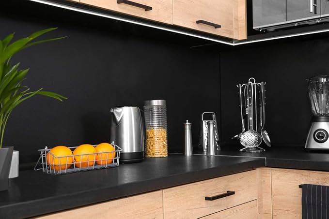 118"x17.7" Black Peel and Stick Wallpaper Black Contact Paper Decorative Self - Image 4