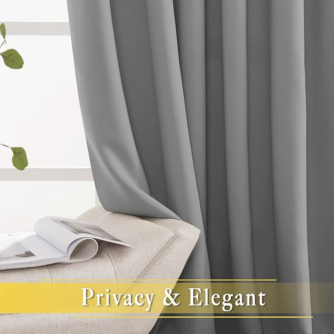 NICETOWN Extra Wide Sliding Door Curtains, Thermal Insulated Blackout Patio - Image 5