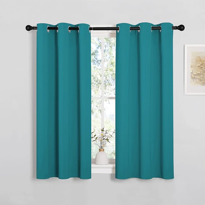 NICETOWN Room Darkening Curtains 45 inch Length 2 Panels, Thermal Insulated by NICETOWN