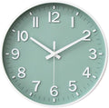 HZDHCLH Green Wall Clocks Battery Operated, 12 inch Silent Non Ticking Modern by HZDHCLH