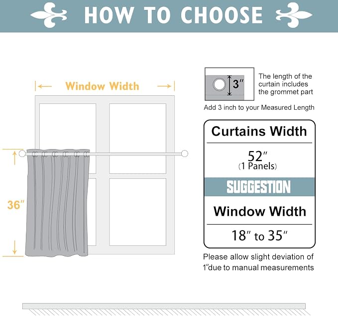 ChrisDowa Blackout Curtains 36 Inches Long - Image 6
