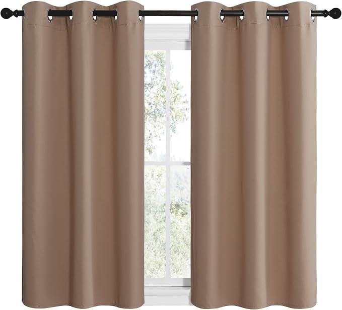 NICETOWN Small Window Kitchen Blackout Curtains, Thermal Insulated Solid - Image 2