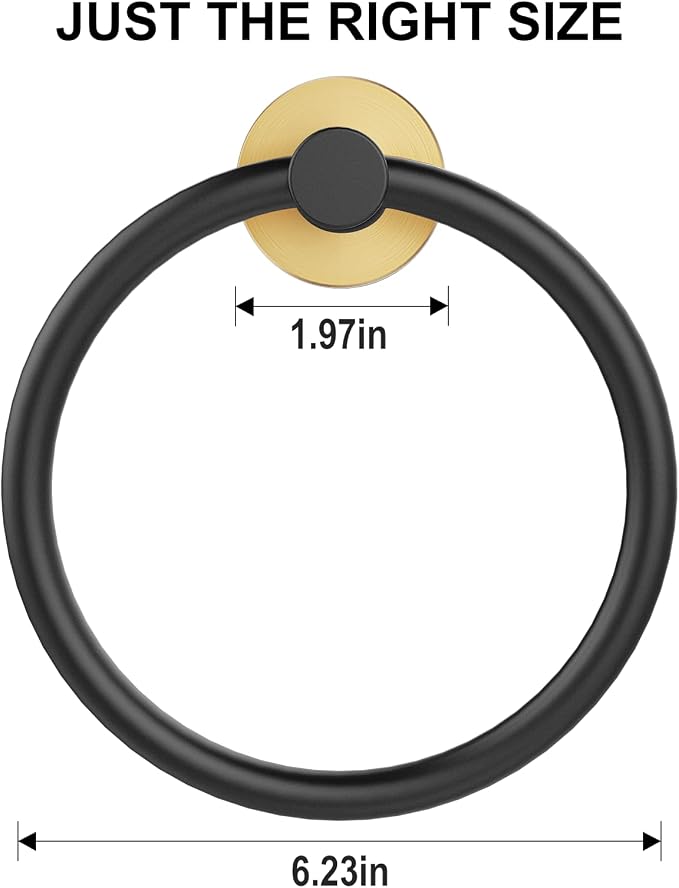 SetSail Towel Holder for Bathroom Wall Stainless Steel Hand Towel Ring Heavy - Image 5