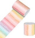 HOMETITUTE Wallpaper Border Peel and Stick Wall Border Rainbow Stripe by HOMETITUTE