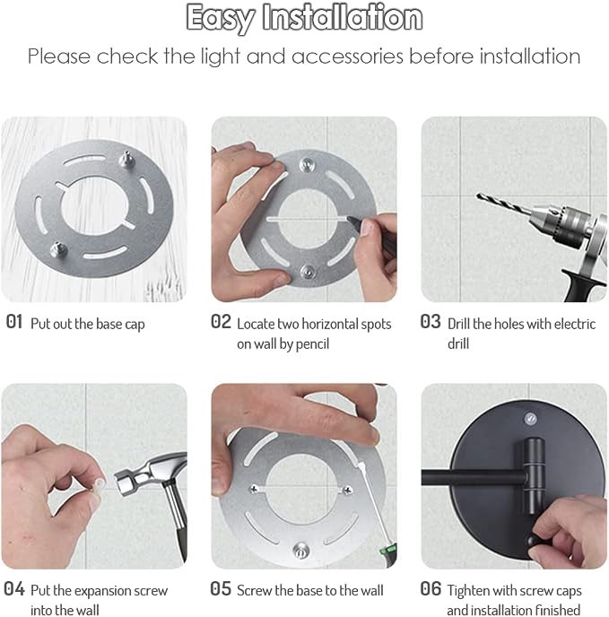 Rocollos Rechargeable Wall Mounted Lighted Makeup Mirror, 8 Inch Double-Sided - Image 8