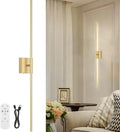 Battery Operated Wall Sconce, 3000K-6000K Dimmable Gold Wall Lights by JZEKVN