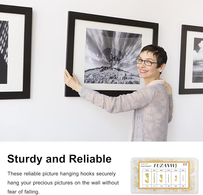 50pcs Picture Hangers with Different Sizes, Heavy Duty 30-100lbs Picture - Image 8