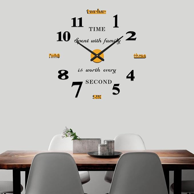 VANGOLD Giant Wall Clock for Living Room Decor, Decorative Wall Clocks Battery - Image 8