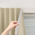 Thermal Blackout Curtains with Self-Adhesive Tape, No Rod No Drill Easy Install by Sovtfides