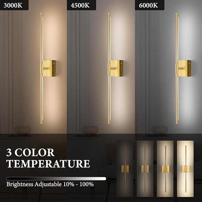 SAIMAND Wireless Sconces Set of 2 Battery Operated, 8000mAh USB Rechargeable - Image 2