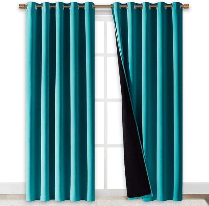 NICETOWN 100% Blackout Window Curtain Panels, Cold and Full Light Blocking by NICETOWN