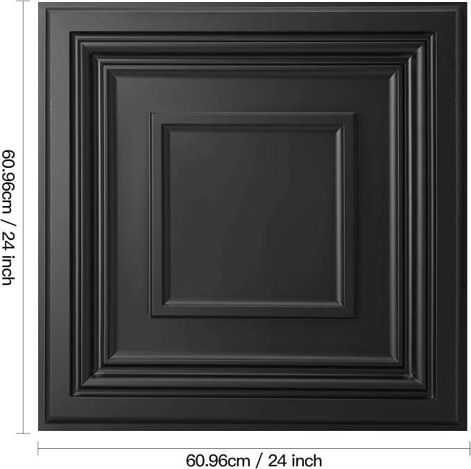 Art3d Drop Ceiling Tiles 24x24 Inch – Glue Up PVC Ceiling Tiles 2x2 Ft. - Image 3