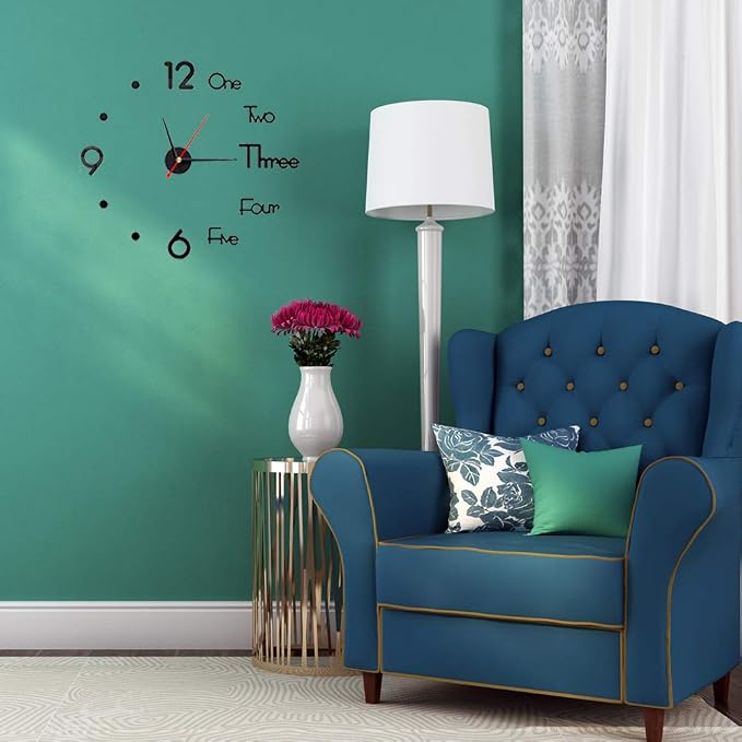 10-20 Inch DIY Wall Clock 3D Frameless Silent Non Ticking - Image 7